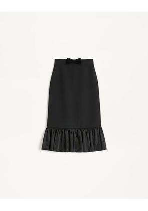 Valentino CREPE COUTURE MIDI SKIRT Woman BLACK 38