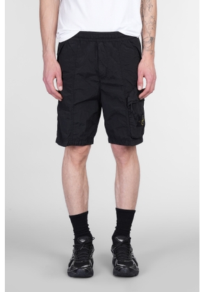 Stone Island Shorts In Black Polyamide