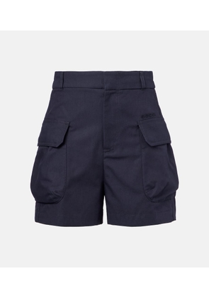 Gucci Embroidered cotton canvas cargo shorts