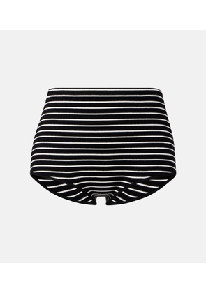 The Frankie Shop Alissa striped knit shorts
