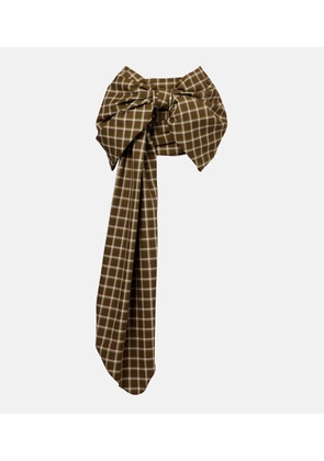 Acne Studios Bow-detail checked twill miniskirt