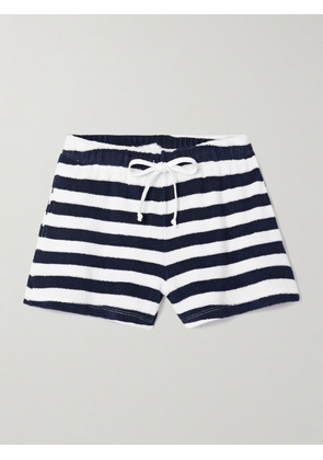 Suzie Kondi - Shallis Striped Cotton-blend Terry Shorts - Blue - x small,small,medium,large,x large