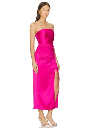 Bardot Yana Midi Dress in Fuchsia. Size 2. Also in 4, 6, 8.