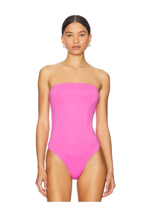 Good American Sculpting Corset Strapless Bodysuit in Pink. Size L. Also in M, XS.