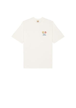 KAPPY DESIGN Kappy Morning Half T-Shirt in White.