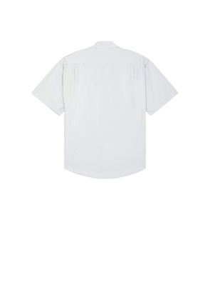 KAPPY DESIGN Relaxed Cotton Shirt in Baby Blue.