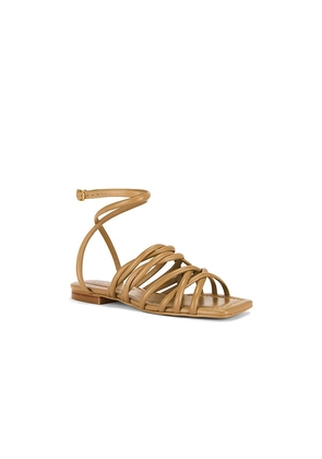 Nora Lozza Mesh Sandal in Brown. Size 10. Also in 6, 7, 8, 9.