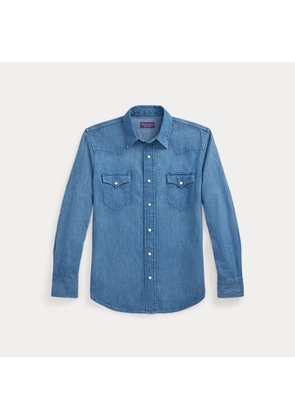 Cotton-Linen Denim Western Shirt