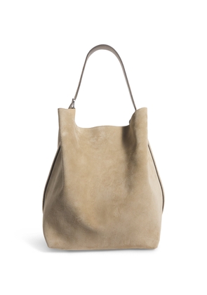 Totême Large Suede Belted Tote Bag