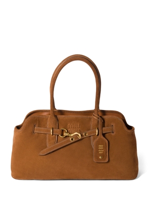 Miu Miu Suede Aventure Top-Handle Bag
