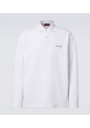 Gucci Logo cotton-blend pique polo shirt