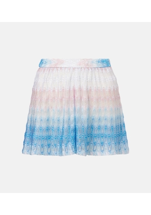 Missoni Perforated high-rise lame skort