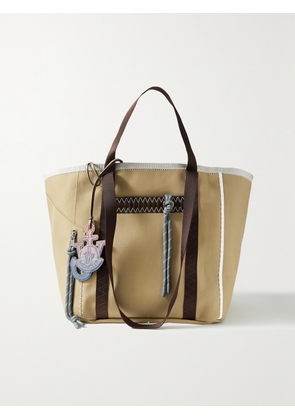 Moncler Genius - + 1 Jw Anderson Grosgrain, Pvc And Felt-trimmed Canvas Tote - Neutrals - One size