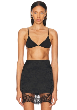 Saint Laurent Triangle Bra in Noir - Black. Size L (also in S, XL, XS).