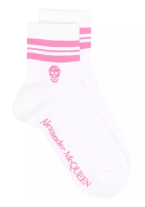 Alexander McQueen skull motif socks - White