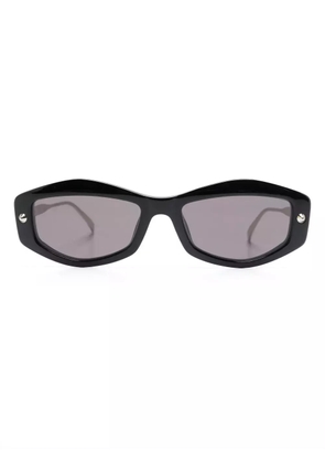 Alexander McQueen spike-studs geometrical sunglasses - Black