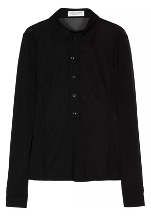 Saint Laurent button-up mesh shirt - Black