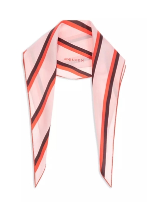 Alexander McQueen College Stripe scarf - Pink