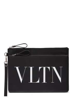 Valentino Garavani logo-print clutch bag - Black