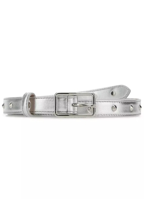 Alexander McQueen leather belt - Silver
