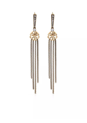 Alexander McQueen crystal-embellished drop earrings - Gold