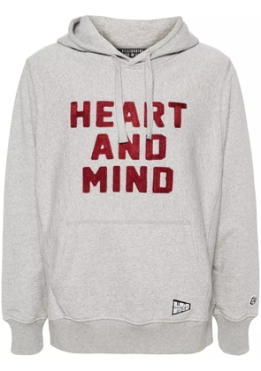 Billionaire Boys Club slogan-embroidered cotton hoodie - Grey