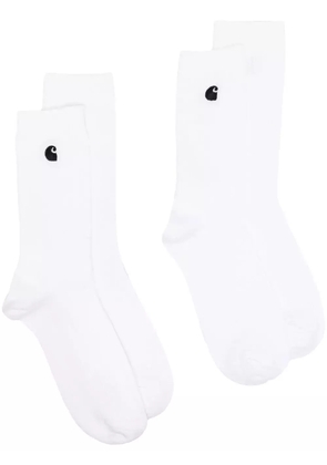 Carhartt WIP embroidered logo knitted socks - White