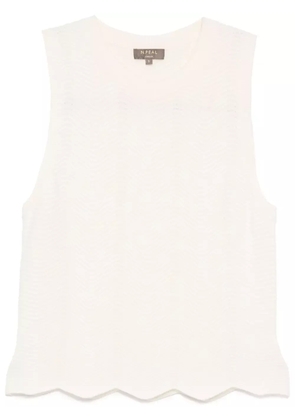 N.Peal chevron stitch tank - Neutrals