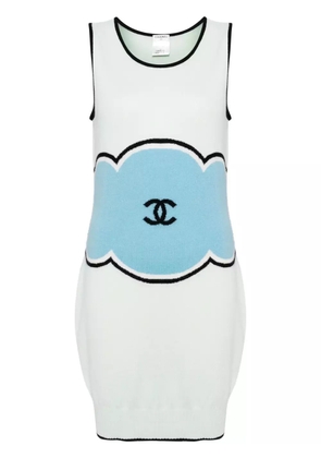 CHANEL Pre-Owned 2009 sleeveless knitted dress - Blue