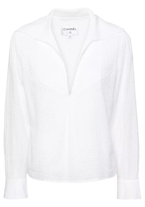CHANEL Pre-Owned 2000 long-sleeved shirt - White