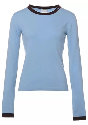 CHANEL Pre-Owned 2002 Coco Mark sweater - Blue