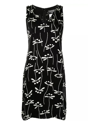 CHANEL Pre-Owned 1998 floral sleeveless dress - Black