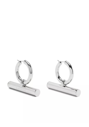 Alexander McQueen T-Bar hoop earrings - Silver