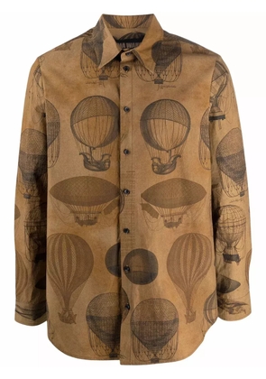 Uma Wang balloon-print shirt - Brown