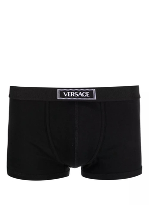Versace 90s Versace logo-waistband cotton boxer briefs - Black
