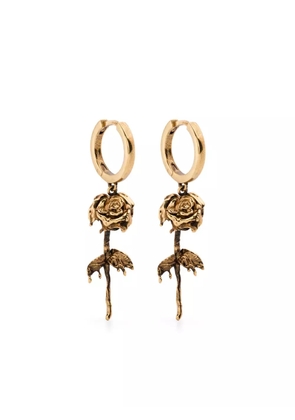Alexander McQueen rose earrings - Gold