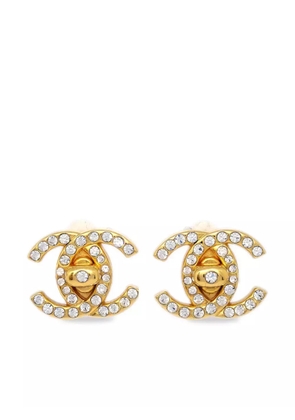 CHANEL Pre-Owned 1996 CC turnlock clip-on earrings - Gold