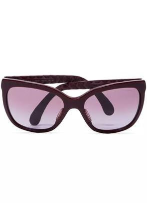 CHANEL Pre-Owned 2000s logo cat-eye frame sunglasses - Pink