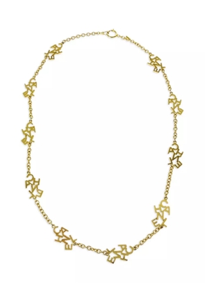CHANEL Pre-Owned 1990-2000 logo chain necklace - Gold