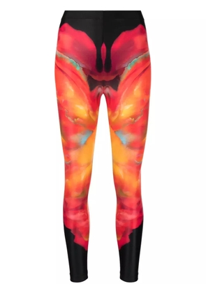 Alexander McQueen abstract-print leggings - Black
