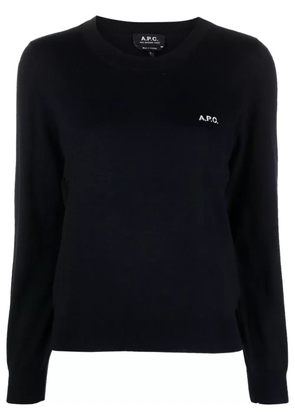 A.P.C. Virginie logo-embroidered jumper - Blue