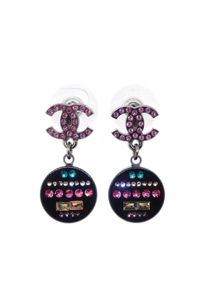 CHANEL Pre-Owned 2011 CC drop earrings - Black