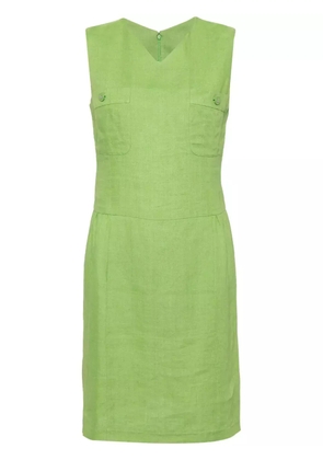 CHANEL Pre-Owned 1990-2000s sleeveless linen minidress - Green