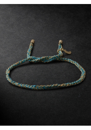 Carolina Bucci - Lucky Wisdom Gold and Silk Bracelet - Men - Blue