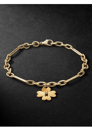 Foundrae - Four Heart Clover 18-Karat Gold Diamond Bracelet - Men - Gold