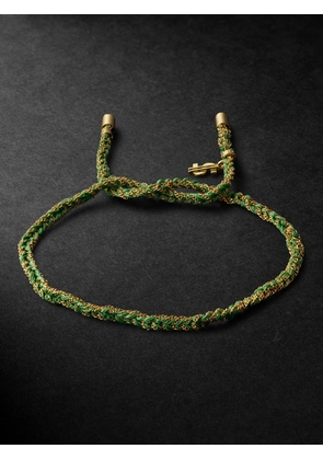 Carolina Bucci - Lucky Money Gold and Silk Bracelet - Men - Green