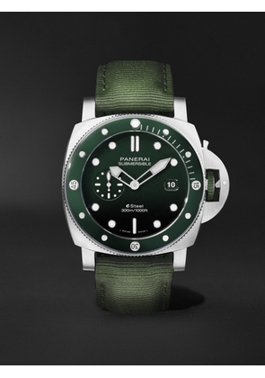 Panerai - Submersible QuarantaQuattro Automatic 44mm eSteel™ and Webbing Watch, Ref. No. PAM01287 - Men - Green