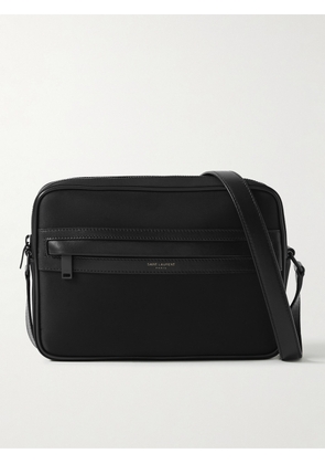SAINT LAURENT - Camp Leather-Trimmed ECONYL Messenger Bag - Men - Black