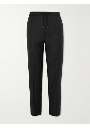 Mr P. - Straight-Leg Virgin Wool Drawstring Tuxedo Trousers - Men - Black - 28