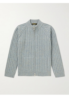 Loro Piana Kids - Ribbed Cashmere Zip-Up Cardigan - Men - Gray - Age 6